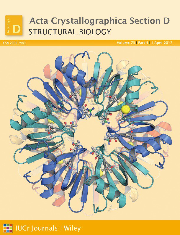 Hfq homolog on the Cover of Acta Cryst. D from Twitter Cover Image from Twitter